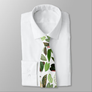 Cravate Aquarelle botanique Vintage verdure Feuilles