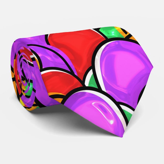 Cravate Aquarelle couleur mignonne main peint Oeuf de Pâqu (Roulé)