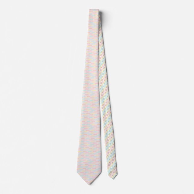 Cravate Aquarelle de sel Taffy Candy Pastel Motif (Devant)