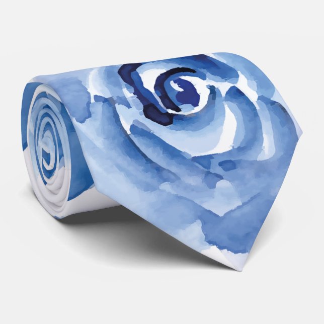 Cravate Aquarelle florale transparente motif pastel 2 (Roulé)