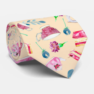 Cravate Aquarelle mignonne Après-midi Tea Party Florals Te