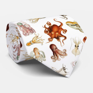 Cravate Aquarelle Octopus Cephalopod Océan Animaux