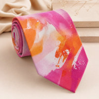 Aquarelle Rose Orange Abstrait
