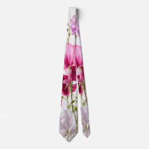 Cravate Aquarelle Unique Luxe Pink Flower Print