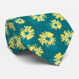 Cravate Aquarius Floral Vintage à deux côtés