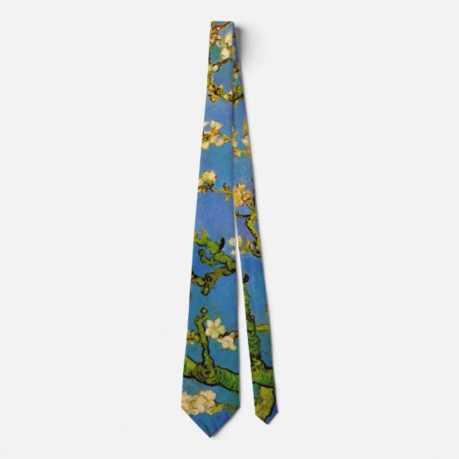 Cravate Arbre aux amandes en fleurs par Vincent van Gogh (Devant)