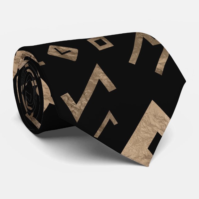 Cravate Arbre de Vegvisir de la vie Yggdrasil et des runes (Roulé)