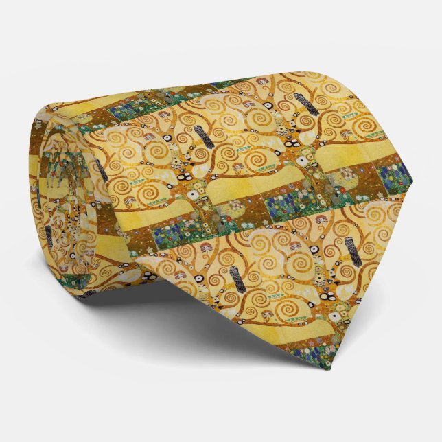 Cravate Arbre d'or de la vie Art – Art nouveau Klimt (Roulé)