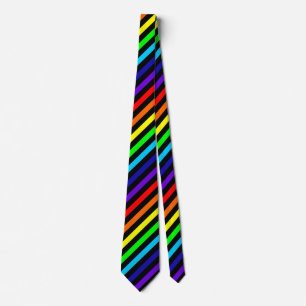 Cravate arc-en-ciel (bandes diagonales)