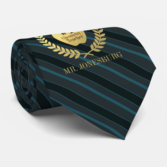Cravate Ardoise faite sur commande Teal d'or de Faux de (Roulé)
