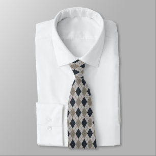 Cravate Argyle gris et noir