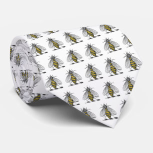 Cravate Armoiries de l'abeille Vintage héraldique Preppy E