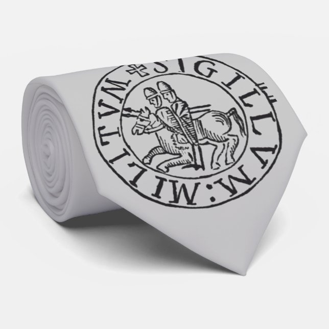 Cravate Armoiries des Chevaliers Templiers (Roulé)