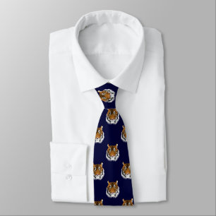 Cravate Arrière - plan bleu Tiger Dark Navy