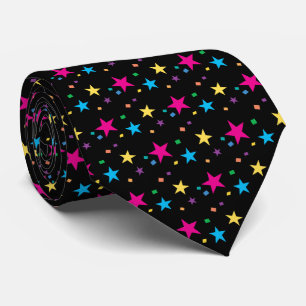 Cravate Arrière - plan personnalisable Confetti étoiles mo
