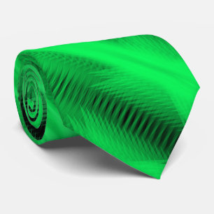 Cravate Art abstrait diagonal futuriste vert