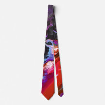 Art Abstrait Necktie Hommes unique