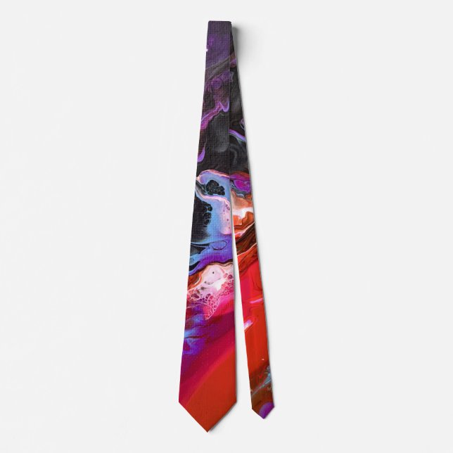 Cravate Art Abstrait Necktie Hommes unique (Devant)