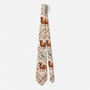 Cravate Art de Dogue de Bordeaux Word