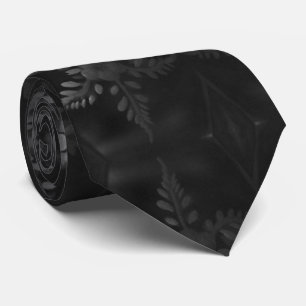 Cravate Art Deco engraved flowers floral decor Decumendeko