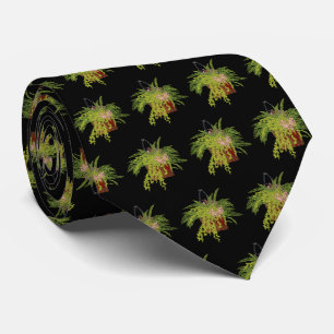 Cravate Art d'illustration botanique de plante grimpante d