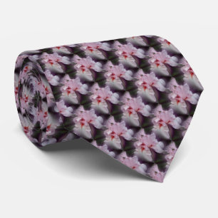 Cravate Art Fleur Iris Rose