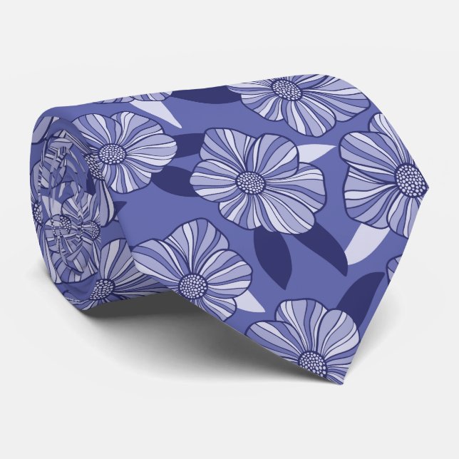 Cravate Art Floral Line (Roulé)