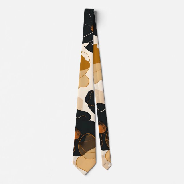 Cravate Art Floral Moderne Impression (Devant)