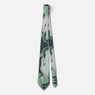 Cravate Art liquide vert clair et foncé sur gris