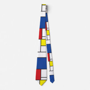 Cravate Art Moderne Géométrique Minimaliste De Stijl Mondr