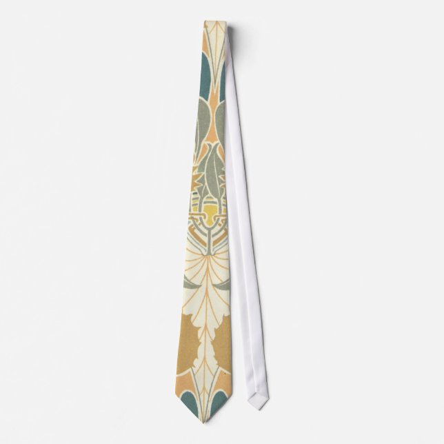 Cravate Art nouveau audacieux design de la flore (Devant)