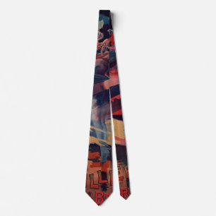 Cravate Art Nouveau vintage, Loie Fuller aux Folies Berger