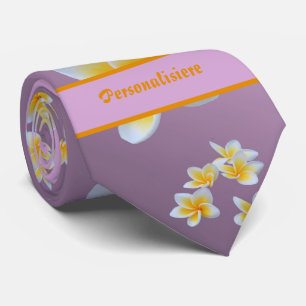 Cravate asiatique, jaune, blanc, fleur, brillant, or, flor