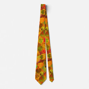 Cravate Aspen Feuilles Collage Solid Medley 1