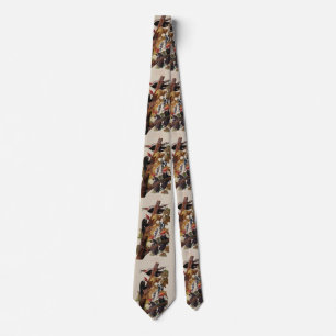 Cravate Audubon Peinture d'Oiseaux Pic Pilé