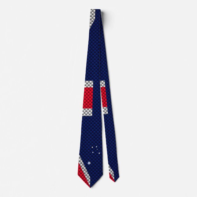 Cravate Australie Drapeau Design en fibre de carbone Style (Devant)
