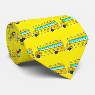 Cravate Autobus scolaire jaune, Cadeau de chauffeur de bus