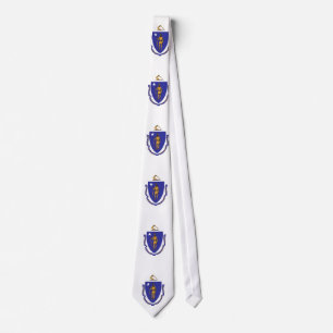Cravate avec Drapeau du Massachusetts, États-Unis