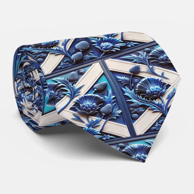 Cravate avec Scottish Thistles Design (Roulé)