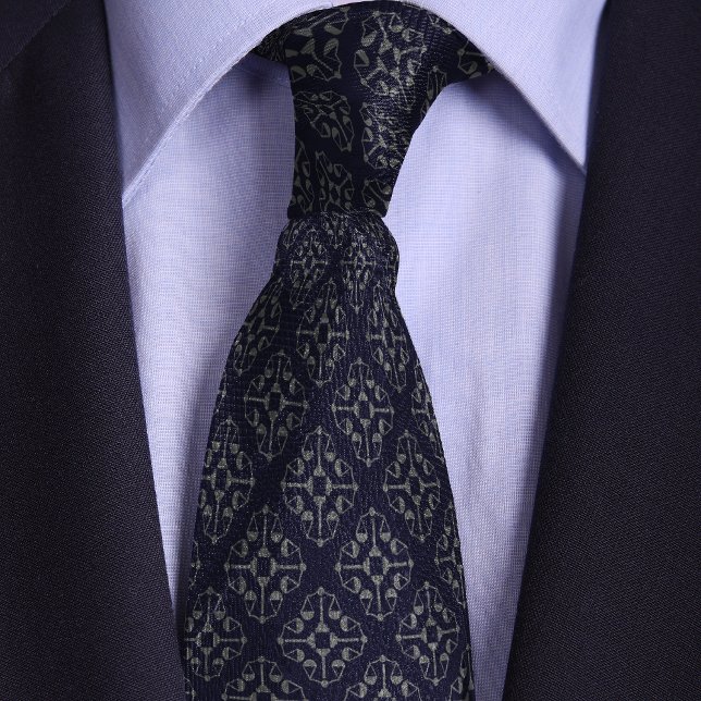 Cravate Avocat de scales de justice bleu et argent (Créateur téléchargé)
