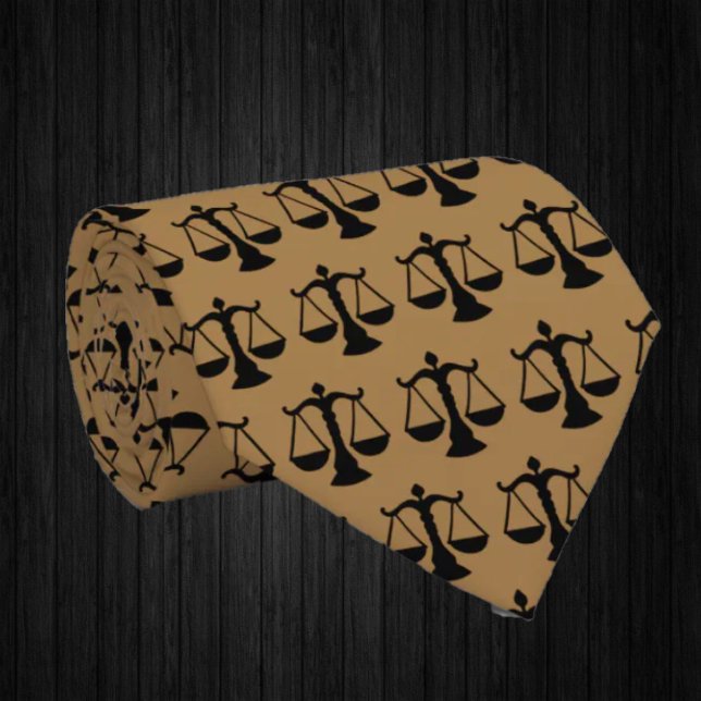Cravate Avocat en droit Échelles d'or de la justice (Créateur téléchargé)