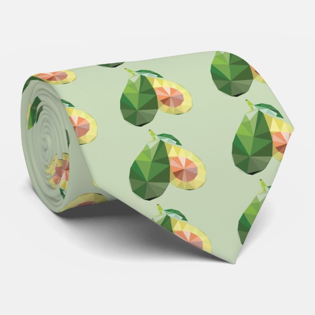 Cravate Avocat géométrique (Roulé)