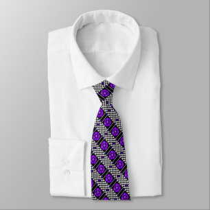 Cravate B&W Purple Hearts Beating