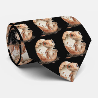 Cravate Baby Dinosaur Hatching From Egg Neck Tie