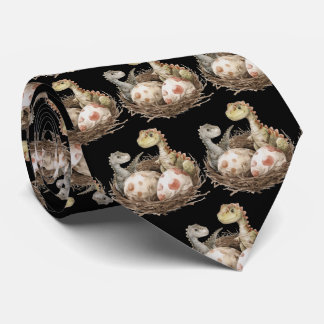 Cravate Baby Dinosaur Hatching From Egg Neck Tie