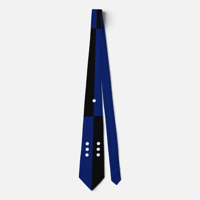 Cravate Bachelor bleu/noir pour dés (Devant)