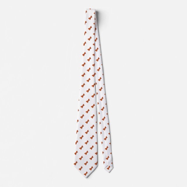 Cravate Baguette de cannelle Brown mignonne Motif sans cou (Devant)