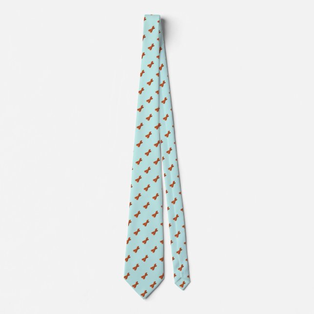 Cravate Baguette de cannelle verte mignonne Motif sans cou (Devant)