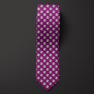 Cravate Balle de soccer violette Football