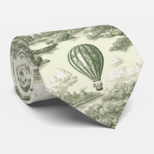 Cravate Ballon à Air Chaud de la Campagne Verte Toile (1)